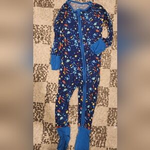 Little Sleepies Blue Paint Party Zippy